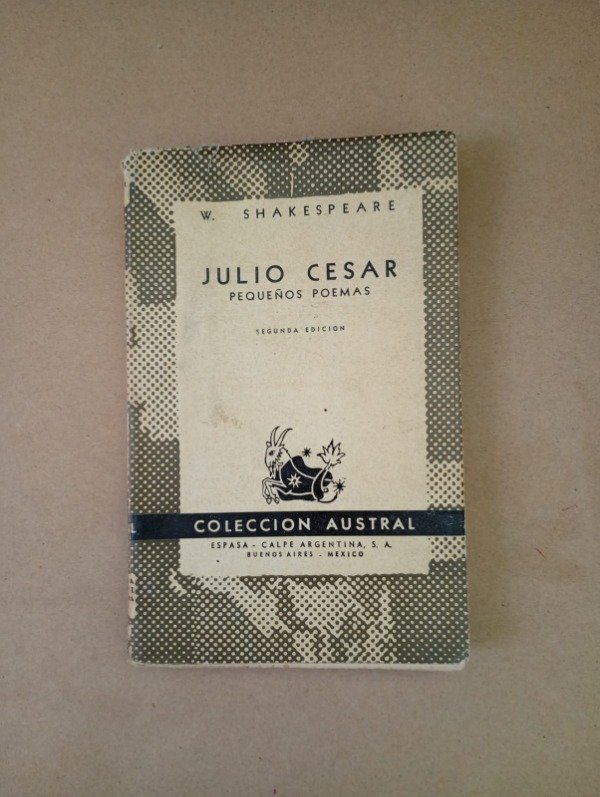 Producto - Julio César / Pequeños poemas - W Shakespeare - Espasa Calpe 1948