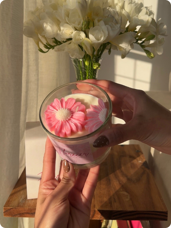 Producto - Vela Florecer - Flores Blancas - 2