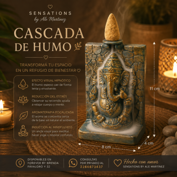 Producto - Cascada de humo Ganesha lisa - 0