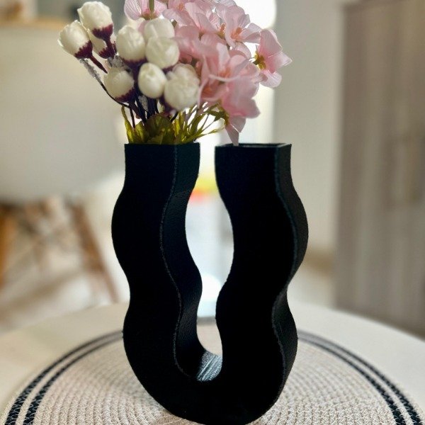 Producto - FLORERO U ONDAS NEGRO