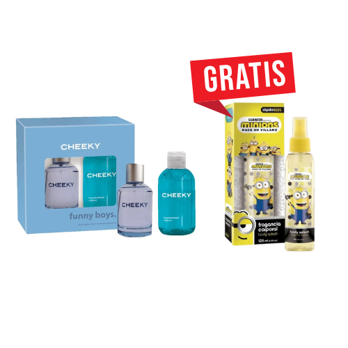 Producto - Estuche Cheeky Funny Boys Perfume 100ml + Espuma de Baño 200ml + MINIONS GRATIS