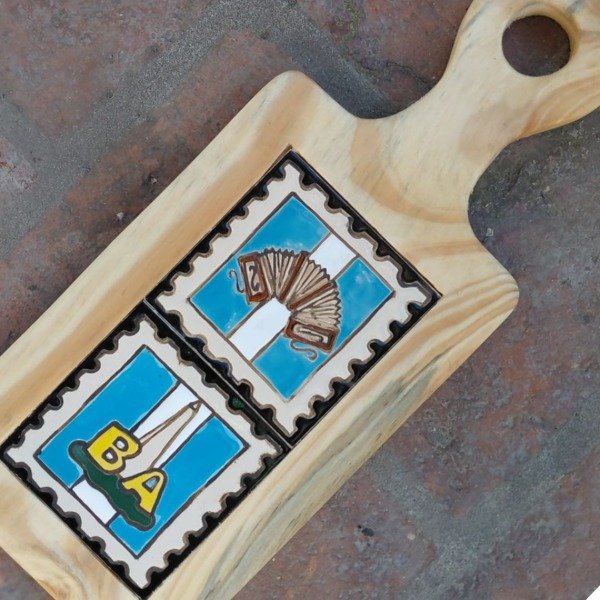Producto - Tabla rectangular 2 azulejos
