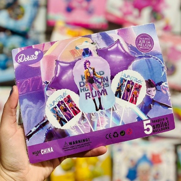 Producto - Set de globos LAS GUERRERAS K-POP RUMI 5 pcs
