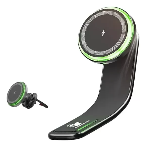 Producto - Cargador Soporte Inalambrico Magnetico Auto iPhone 15w Dual