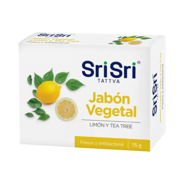 Producto - JABON VEGETAL DE LIMON Y TE TREE SRI TATTVA - 75GRS