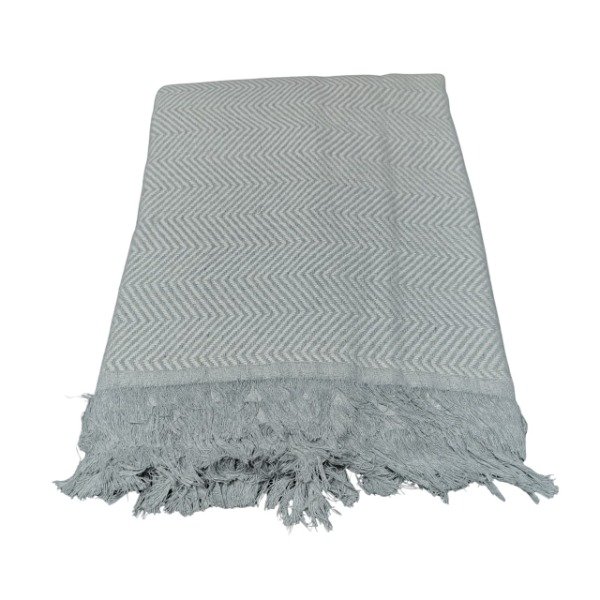 Producto - Manta Rosario Cort Nativa Zigzag gris