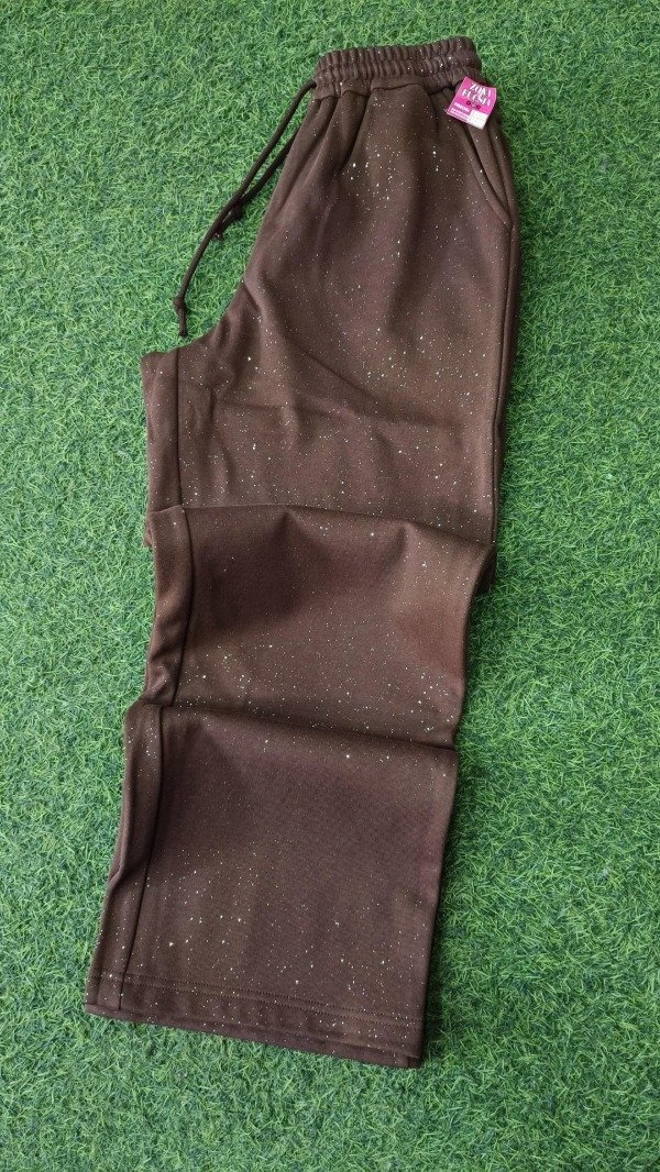 Producto - Wide leg brilloso algodón combinado c/ micropolar - 1