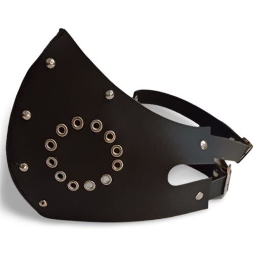Producto - Bozal Tapa Boca Eco Cuero Negro