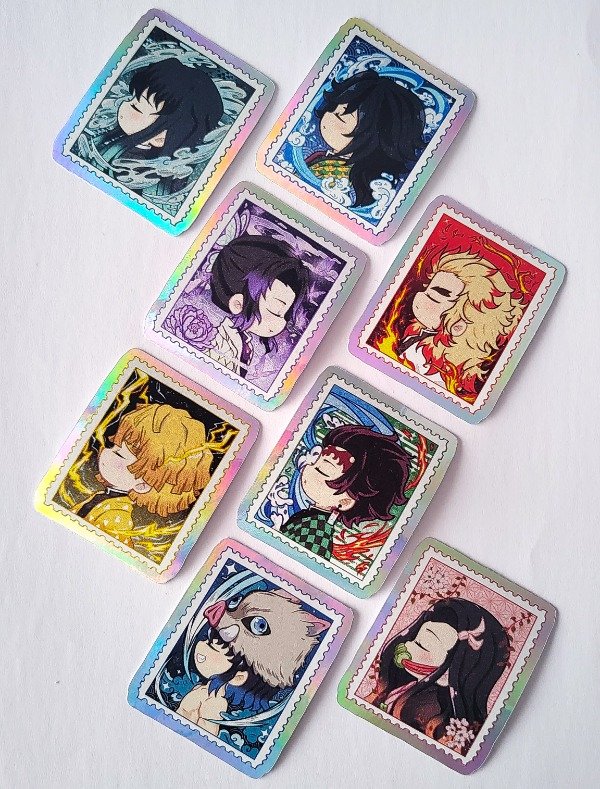 Producto - Sticker Holografico - Kimetsu no Yaiba Stamp Collection