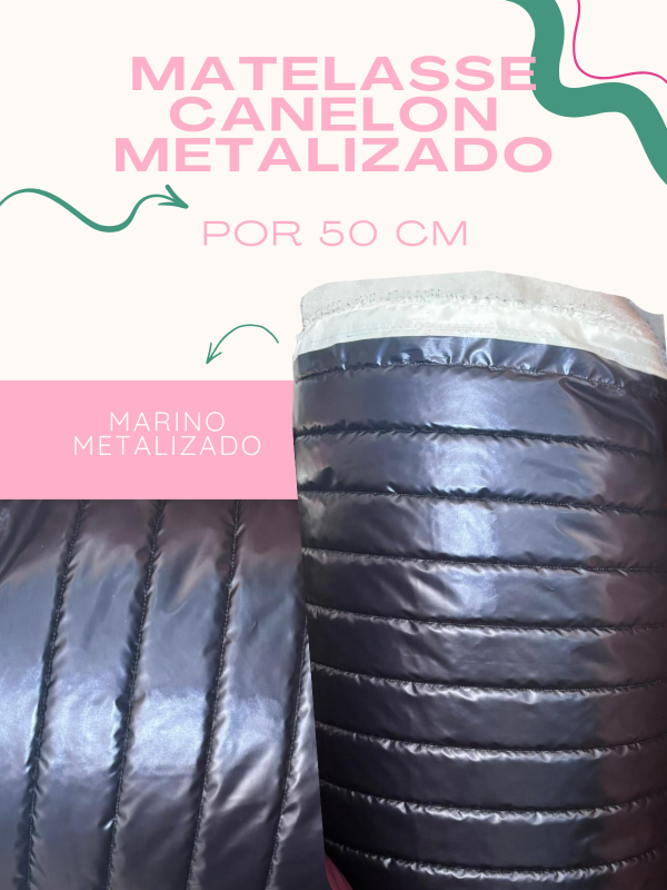 Producto - CANELON METALIZADO - AZUL MARINO X 50 CM