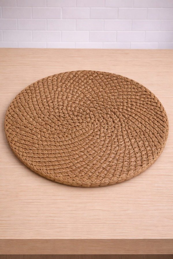 Producto - Plato de Sitio Tejido en Kraft