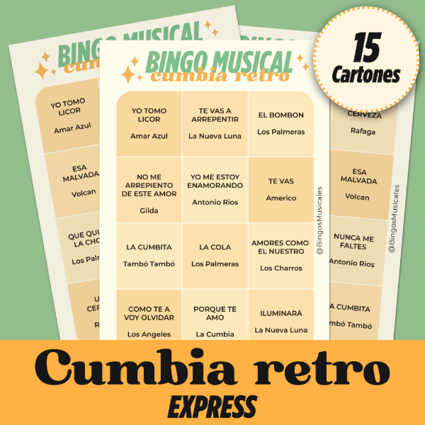 Producto - CUMBIA RETRO (Version Express - 15 Cartones)