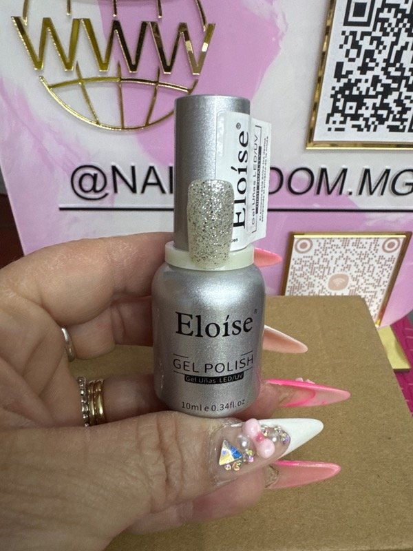 Producto - Esmalte eloise de glitters plateado N26