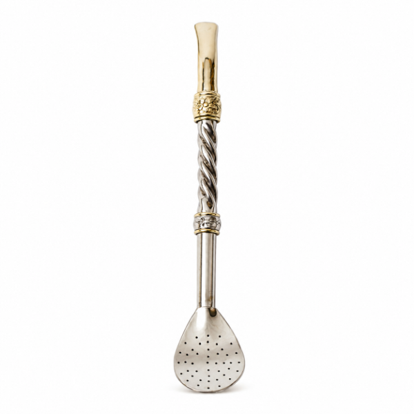 Producto - BOMBILLÓN CINCELADO ALPACA C/ BRONCE (PICO DE LORO)