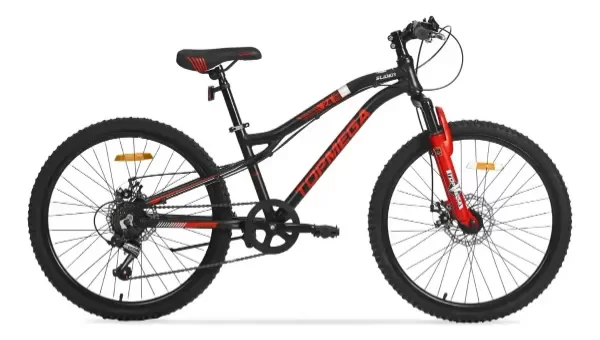 Producto - Bicicleta Topmega Slider R24 7Vel. Aluminio c/suspension Negro/Rojo - 1