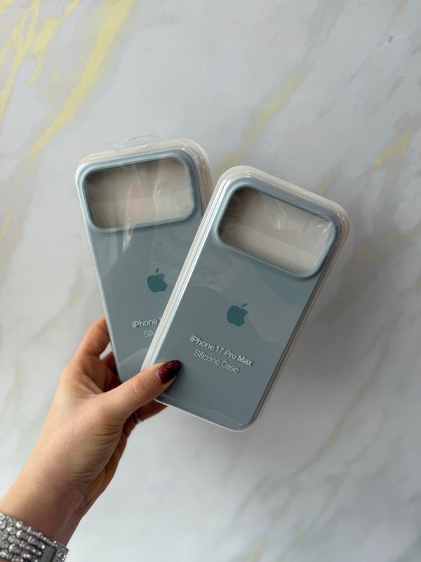 Producto - Silicone case IPhone 17 pro Max gris Celeste