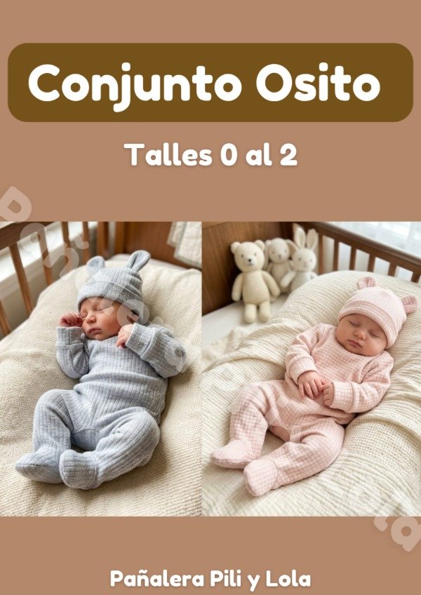 Producto - Conjunto Osito (Talles 0 al 2) Consultar color disp