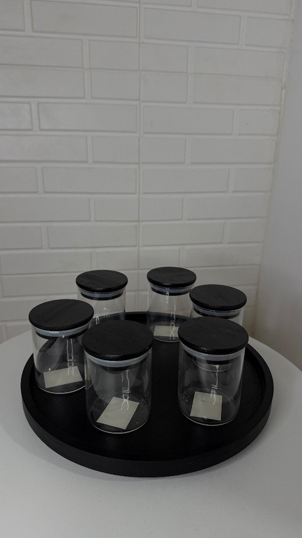 Producto - Set frascos de vidrio c/tapa herm. X6