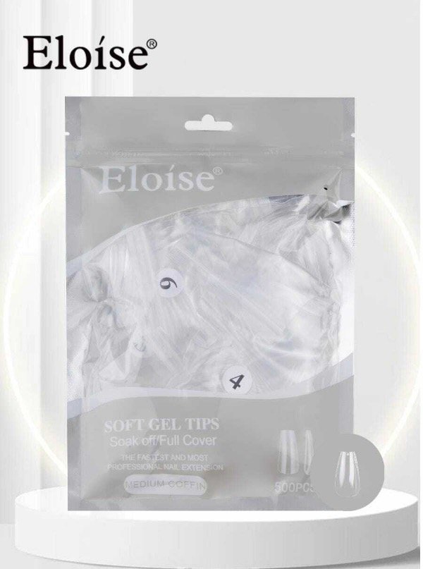 Producto - TIPS SOFT GEL ELOISE BOLSA X500U COFFIN