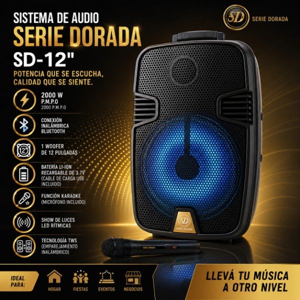 Producto - PARLANTE SISTEMA DE AUDIO MULTIMEDIA SD-12"