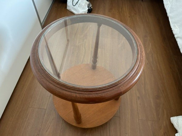Producto - MESA DE ARRIME ROBLE REDONDA 45x55 #12221