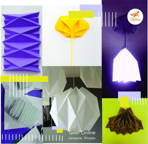 Taller Online Lámparas Plisadas - Origami - malula