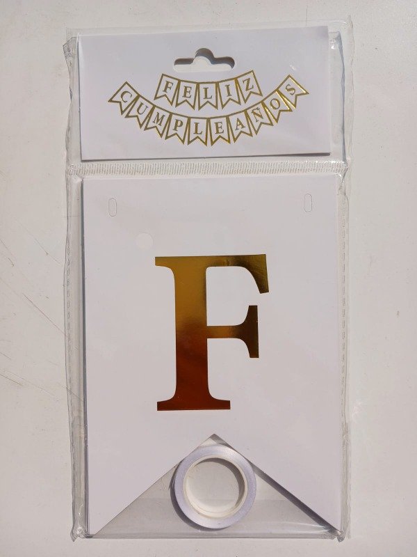 Producto - Banderín Liso "FC" Blanco
