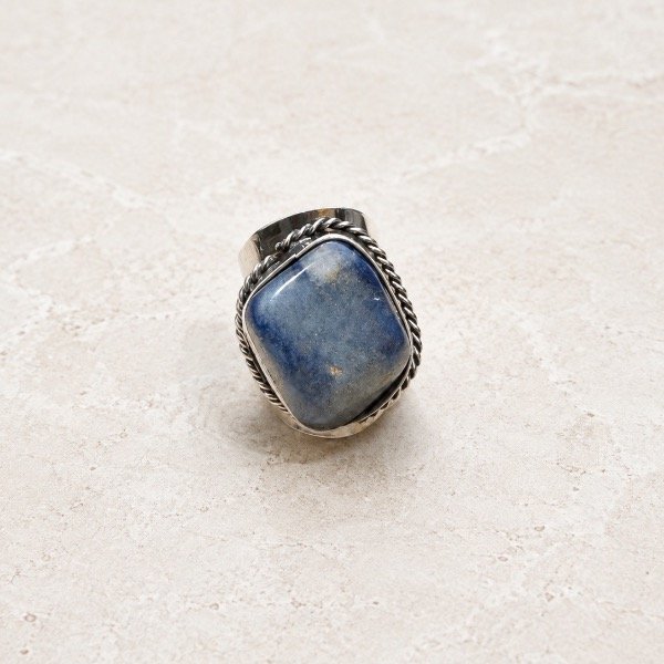 Producto - Anillo cuarzo Azul y alpaca! - 2