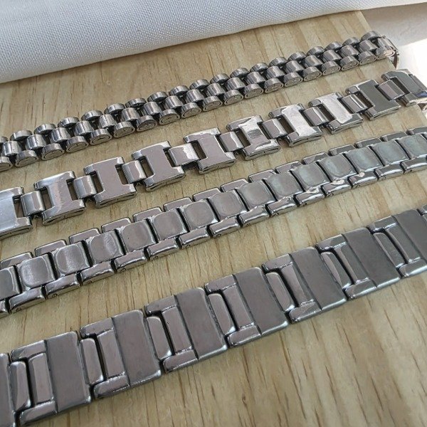 Pulsera Ac. Q hombre malla metalica