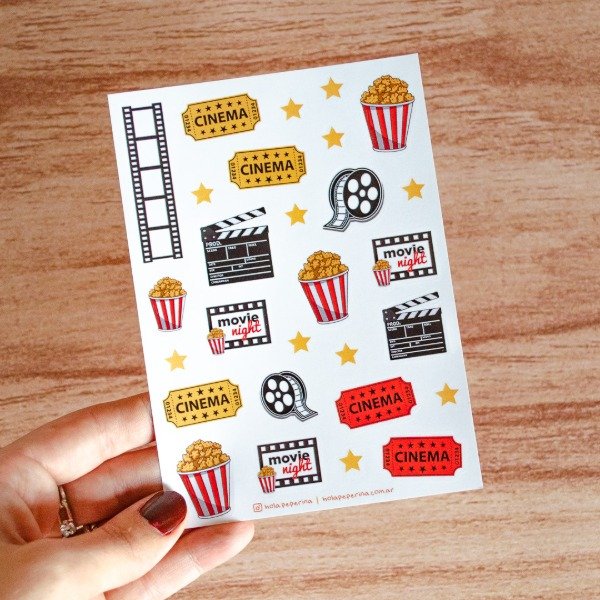 Producto - Plancha de stickers - Cine
