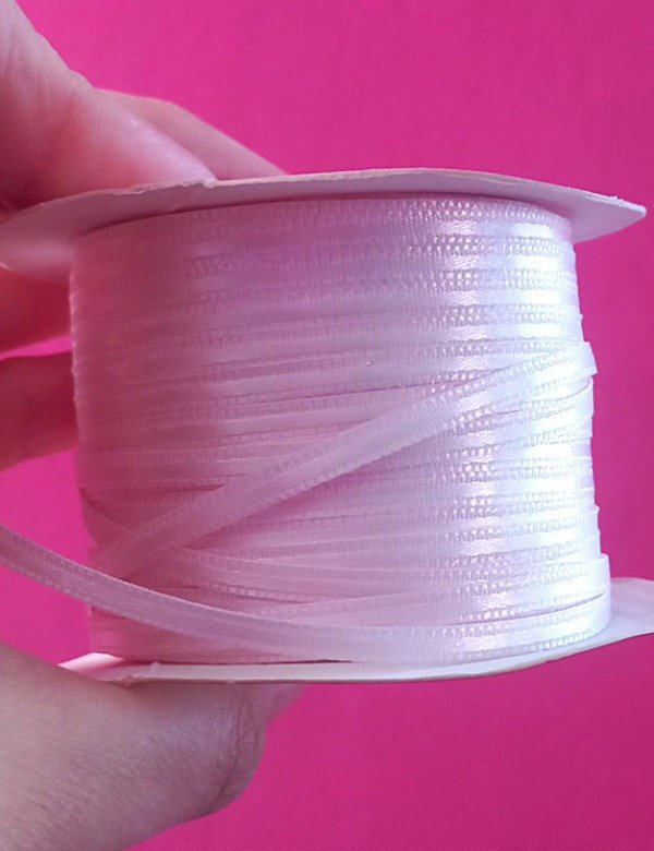 Producto - REMANENTE CINTA DE RASO NÚMERO 0 COLOR ROSA CLARO X 42 METROS
