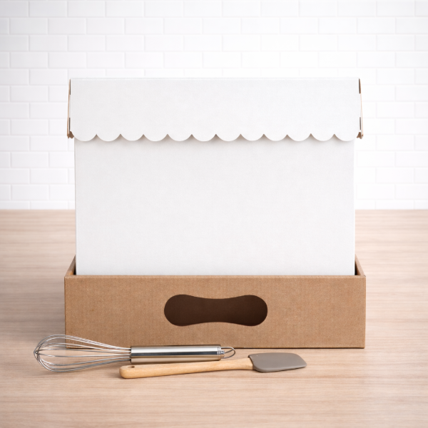 Producto - Caja Drip para torta alta 25x25x25 - base kraft reforzada - 0