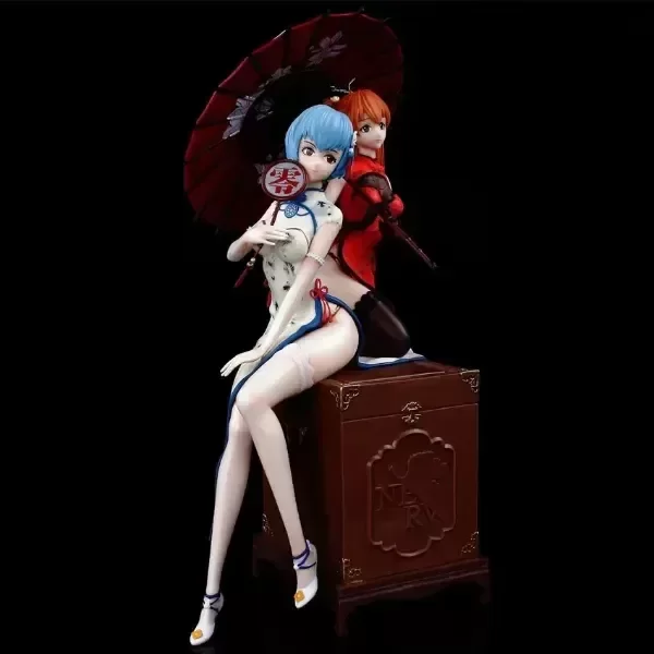Producto - Diorama Rei y Asuka traje chino Ver. - Evangelion - 27cm
