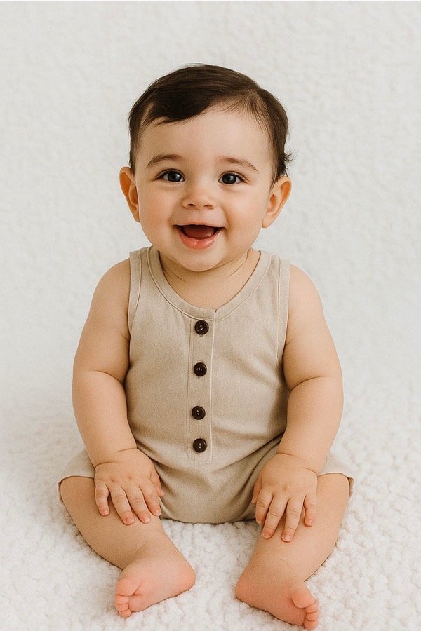 Producto - Jardinero Lino Bolsillos Para Bebes