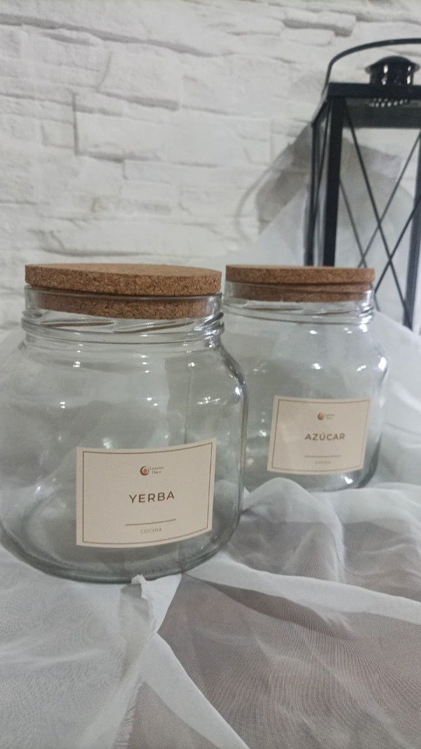 Producto - Combo Matry X2 Frascos de Vidrio  1500cc Tapa Corcho