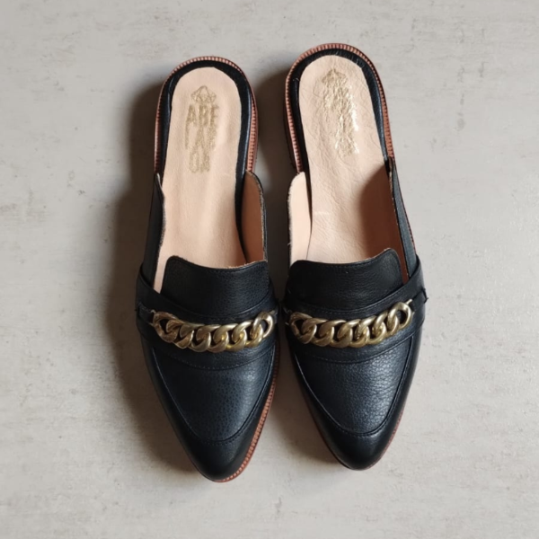 Producto - Moca sin Talón Negro T36
