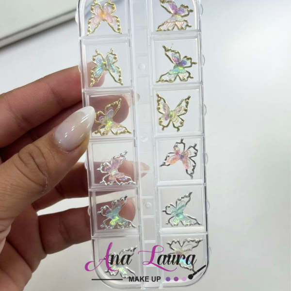 Producto - Deco de uñas mariposa dorada