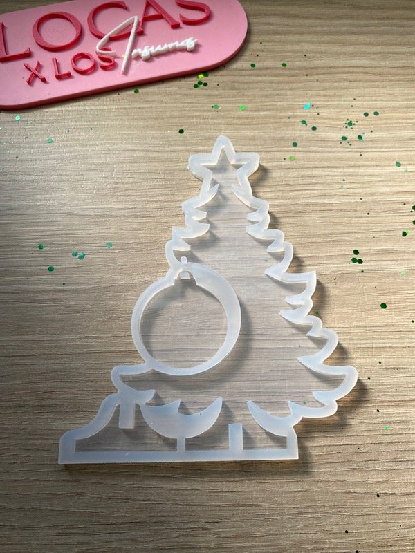 Producto - Molde árbol con base y borla colgante
