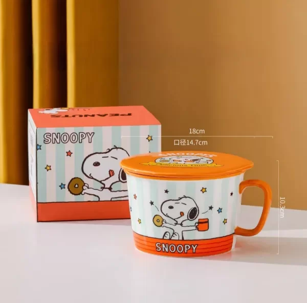 Producto - TAZON CERAMICA CON TAPA PERRITO CON RAYAS