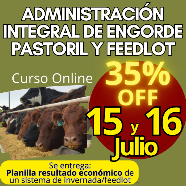 Producto - Curso Online: Administración Integral de Engorde Pastoril y Feedlot