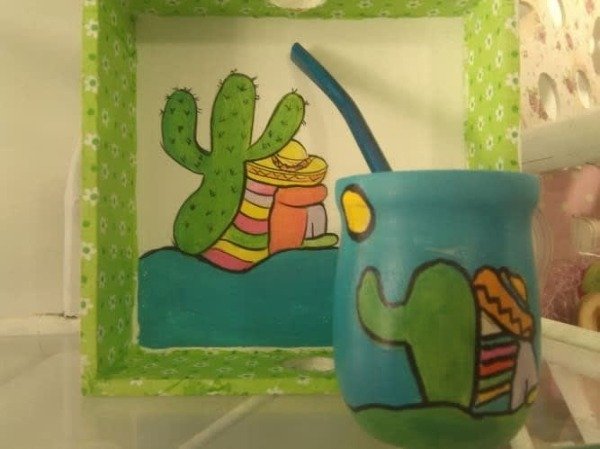 Producto - set mate cactus II