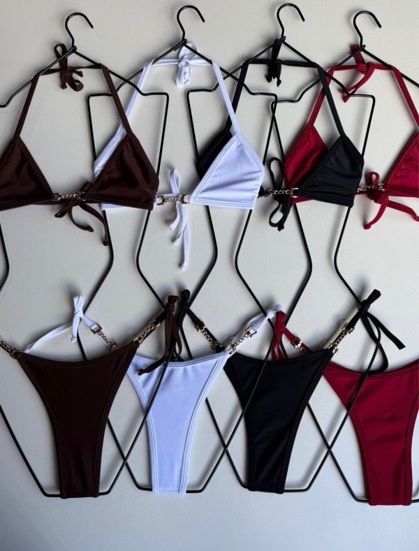 Bikini con accesorio talle 85 blanca