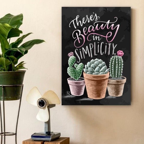 Producto - Cactus Macetas, Cuadro Deco Moderno