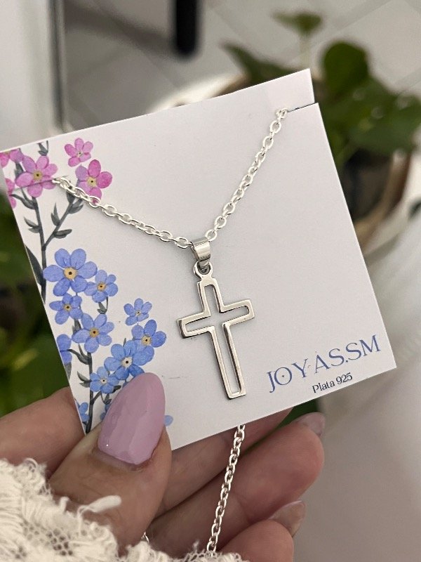 Producto - Conjunto cadena de 55cm y dije cruz mediana