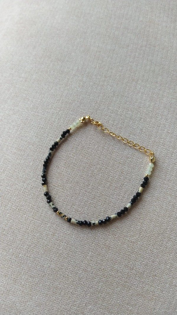 Producto - Pulsera jaspe dálmata y cristal de roca