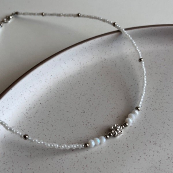 Producto - Choker Lana - blanco