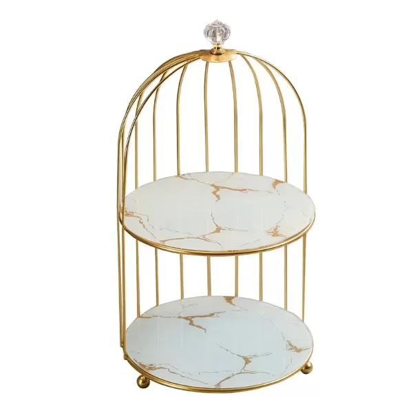 Producto - Contenedor Organizador de Lujo con Tapa Blanco y Dorado