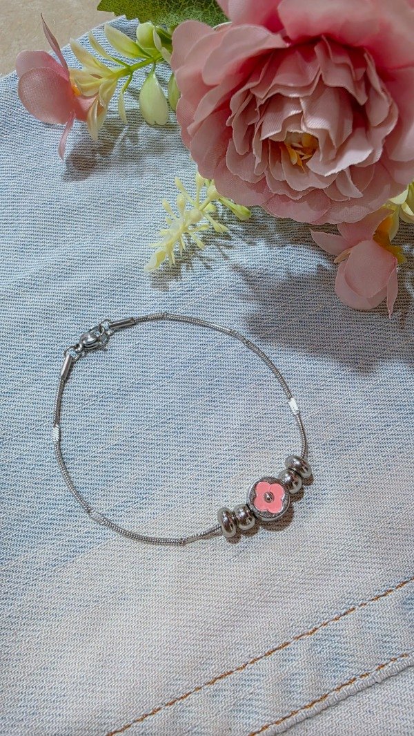 Producto - Pulsera flor rosa AQ
