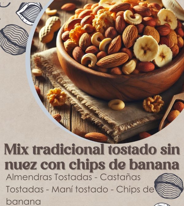 Producto - Mix tradicional tostado sin nuez con bananitas