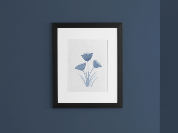 Producto - Amapolas en Acuarela Azul
